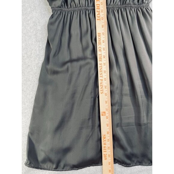 Francesca's Collection Dark Grey Sleeveless Dress Beaded Neckline Size L large - Picture 5 of 10